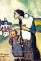 Mere et enfant 2 1905 kubistisch